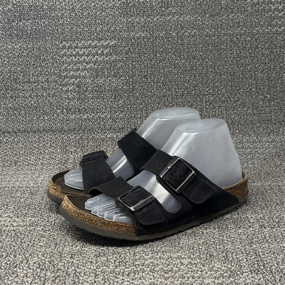 Birkenstock Arizona Women's 39 US 8-8.5 Black Suede Leather Sandals